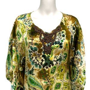 Chicos women's blouse Dolman sleeve 100% silk size S/M